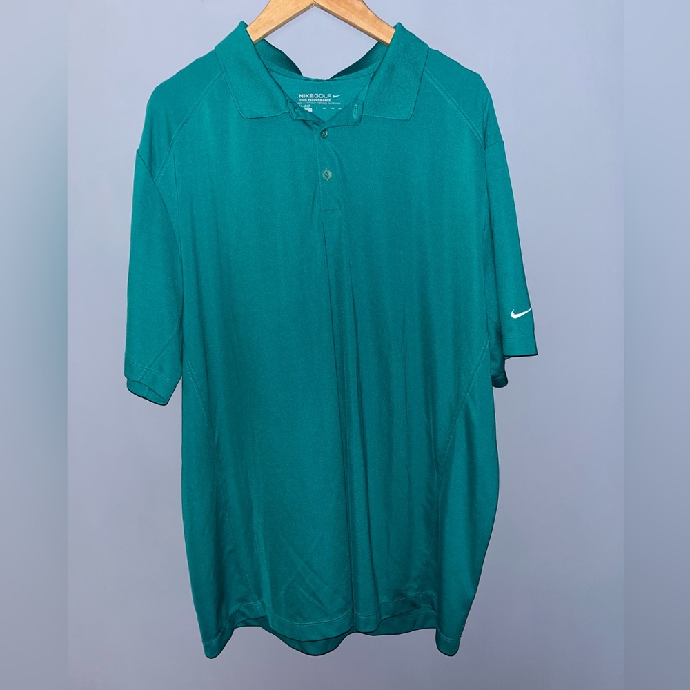 Teal Nike Golf Tour Performance shirt with collar